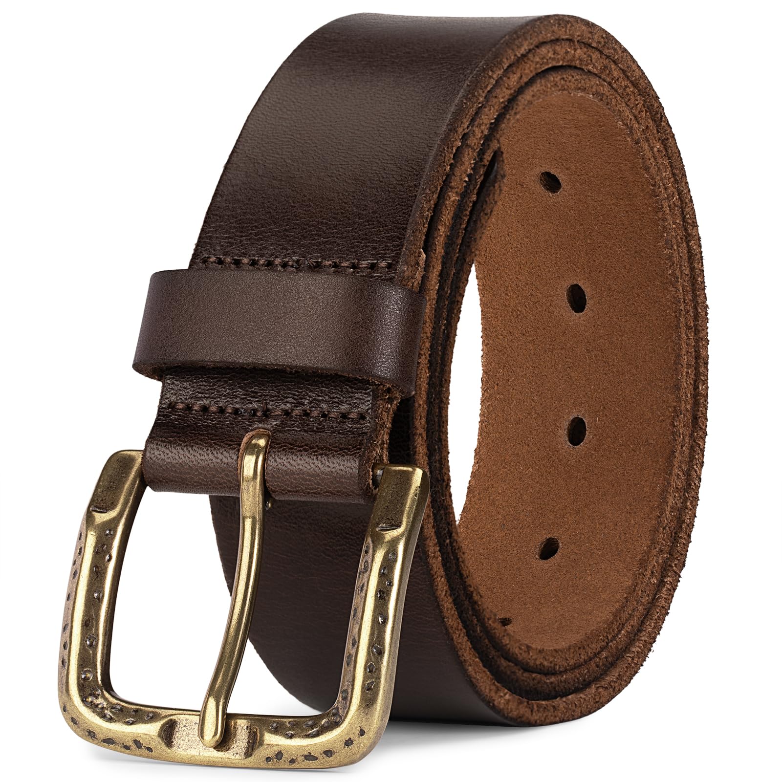 Thicken Full Grain Leather Mens Belt Heavy Duty Mens Work Belt Mens Belt High Hardness Buckle Packed In Gift Box