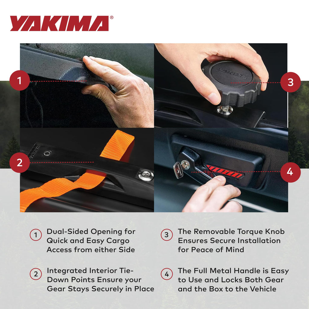 Yakima SkyBox NX 16 LG Rooftop Cargo Carrier, Hard Top Shell Box with SKS Lock, Fits Streamline Crossbars, 16 Cubic Feet, Black - Car and SUV Roof Storage for Luggage and Travel Accessories