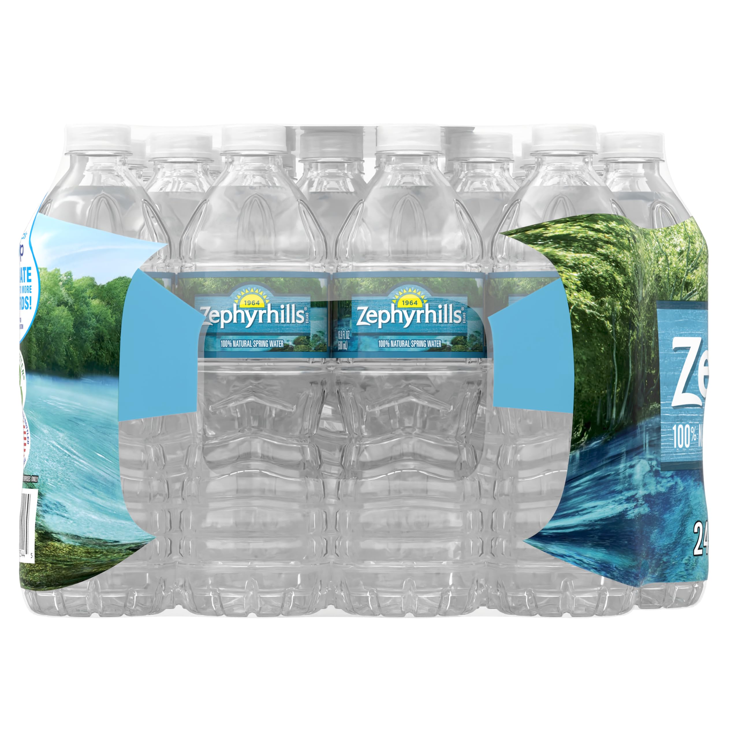 Zephyrhills Spring Water, 8 oz Mini Bottles, 48 Pack (3 Cases)