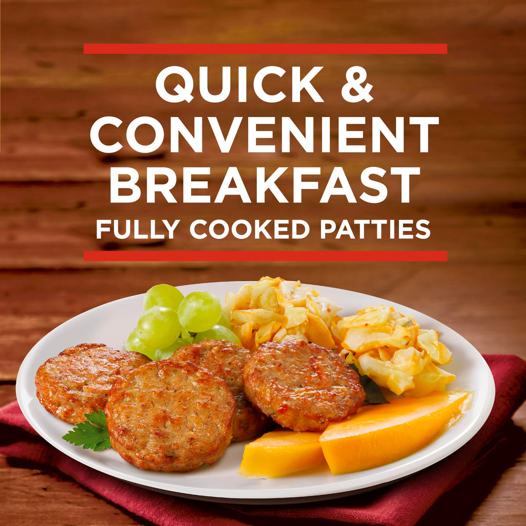 Banquet Brown'N Serve Original Fully Cooked Sausage Patties, Frozen Breakfast, 32 oz.