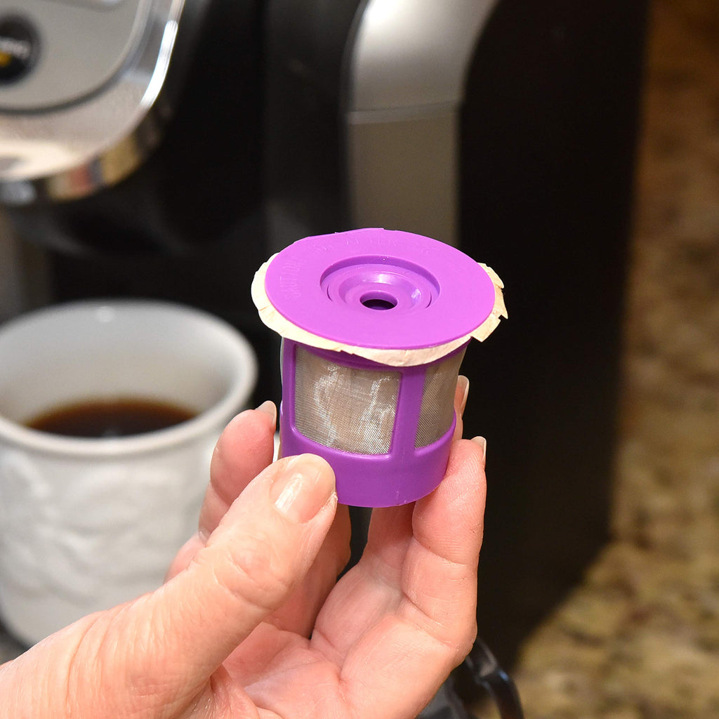 Delibru K Cup Disposable Paper Filters 100 Pack Fits With All Reusable Coffee Pods - Compostable and Disposable Coffee Filters for Keurig Single Cup