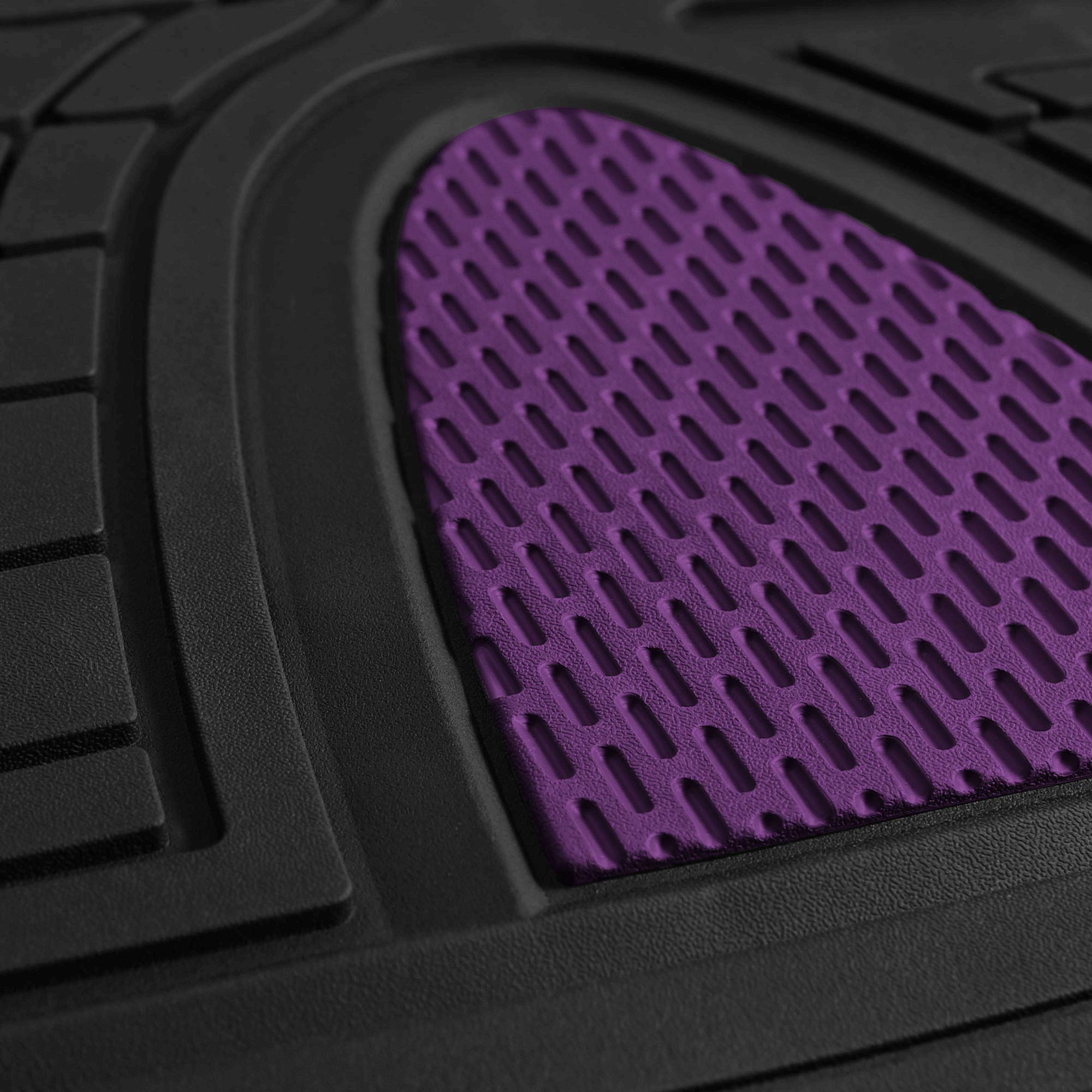 FH Group Automotive Floor Mats - Heavy-Duty Rubber Floor Mats for Cars, Universal Fit Full Set, Climaproof Floor Mats, Trimmable Floor Mats for Most Sedan, SUV, Truck Floor Mats Beige