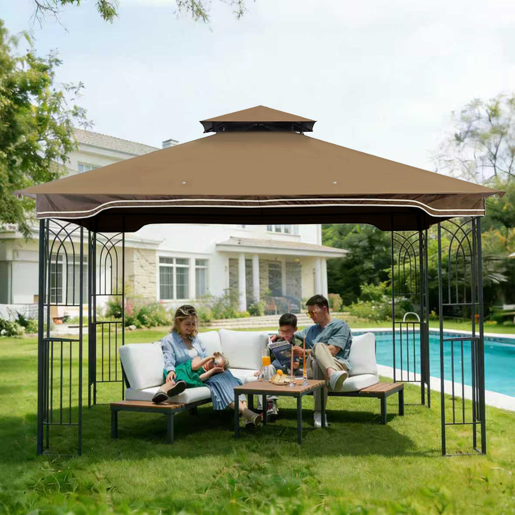 SCOCANOPY Replacement Gazebo Canopy Compatible with 10 x 12 Regency II Patio Gazebo Model L-GZ798PST,A101004104,A101004105,(Forest Green)