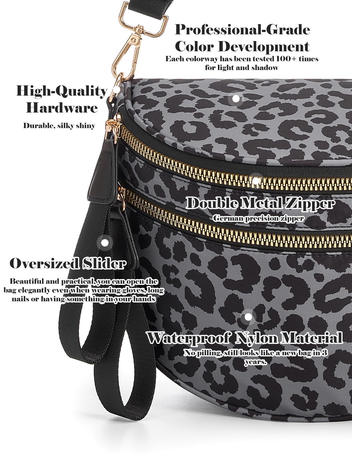 Pure Colour Crossbody Bag Bum Bag for Women,Spacious Purse Fanny Packs Belt Bag,Oversized Bum Bag (Bean Green Leopard Print Bum Bag)