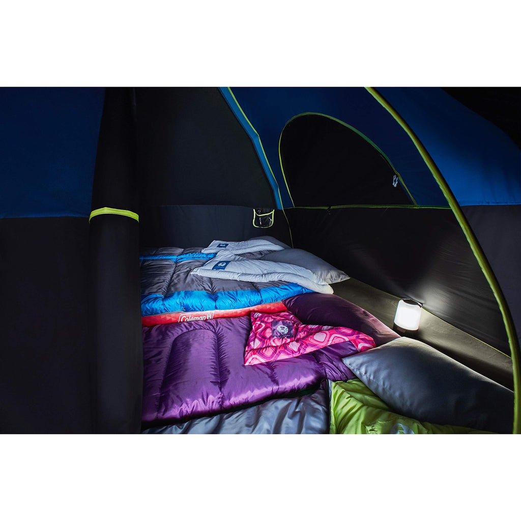 Coleman Carlsbad Dark Room Tent with Screened Porch, 4/6 Person Tent Blocks 90% of Sunlight to Keep Inside Cool, Weatherproof Shelter with Easy Setup
