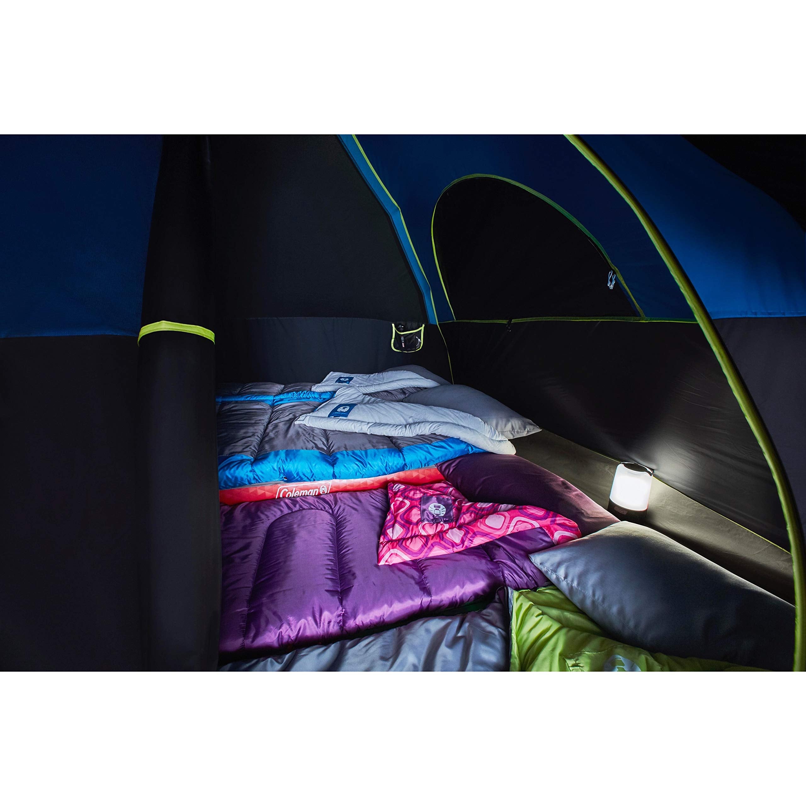 Coleman Carlsbad Dark Room Tent with Screened Porch, 4/6 Person Tent Blocks 90% of Sunlight to Keep Inside Cool, Weatherproof Shelter with Easy Setup