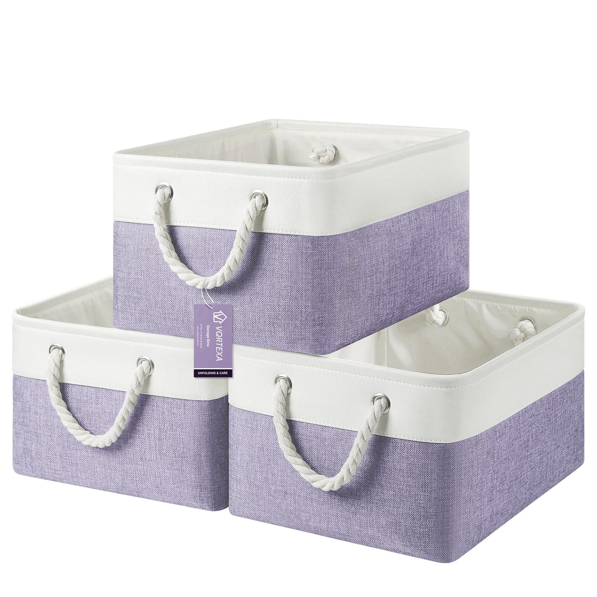 Storage Baskets for Shelves 11.8x7.9x5.2 Inch, Foldable Fabric Storage Bins with Handles, Small Storage Baskets for Organizing Closet, Office, Home Organization (1-Pack, Gray)