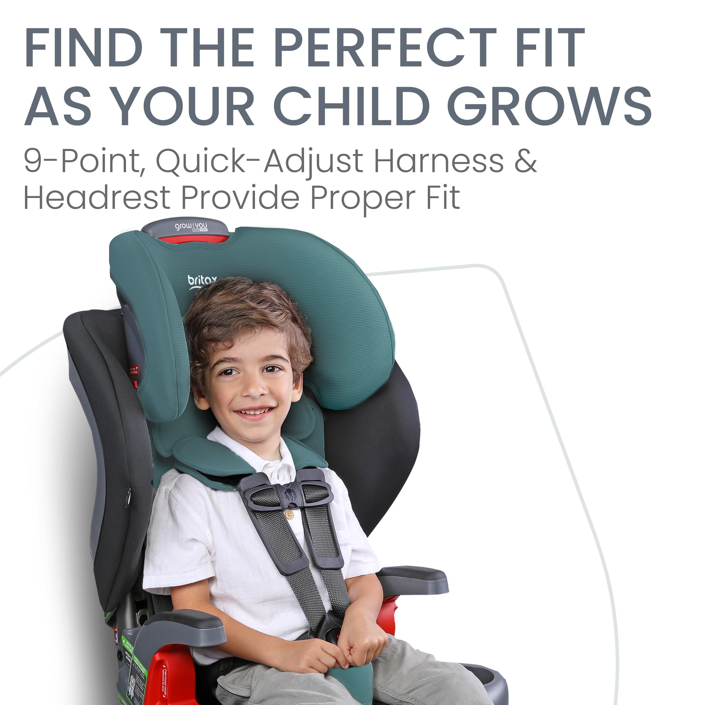 Britax Grow with You ClickTight Harness-2-Booster Car Seat, 2-in-1 High Back Booster, Black Contour