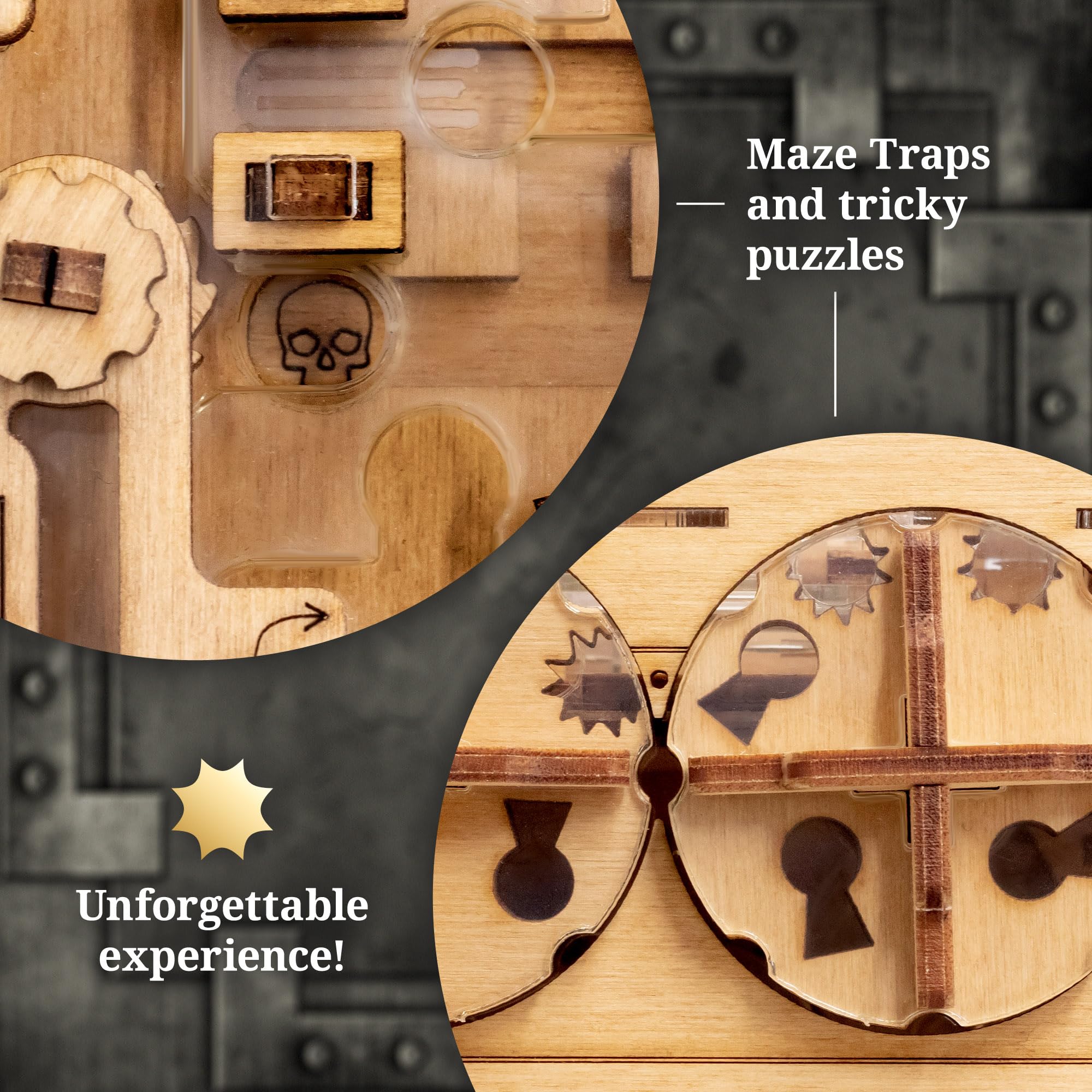 iDventure A-Maze-ing Safe | Puzzle Box for Adults | Creative Escape-Style Challenge | Unique 3D Puzzle for Memorable Gift Giving