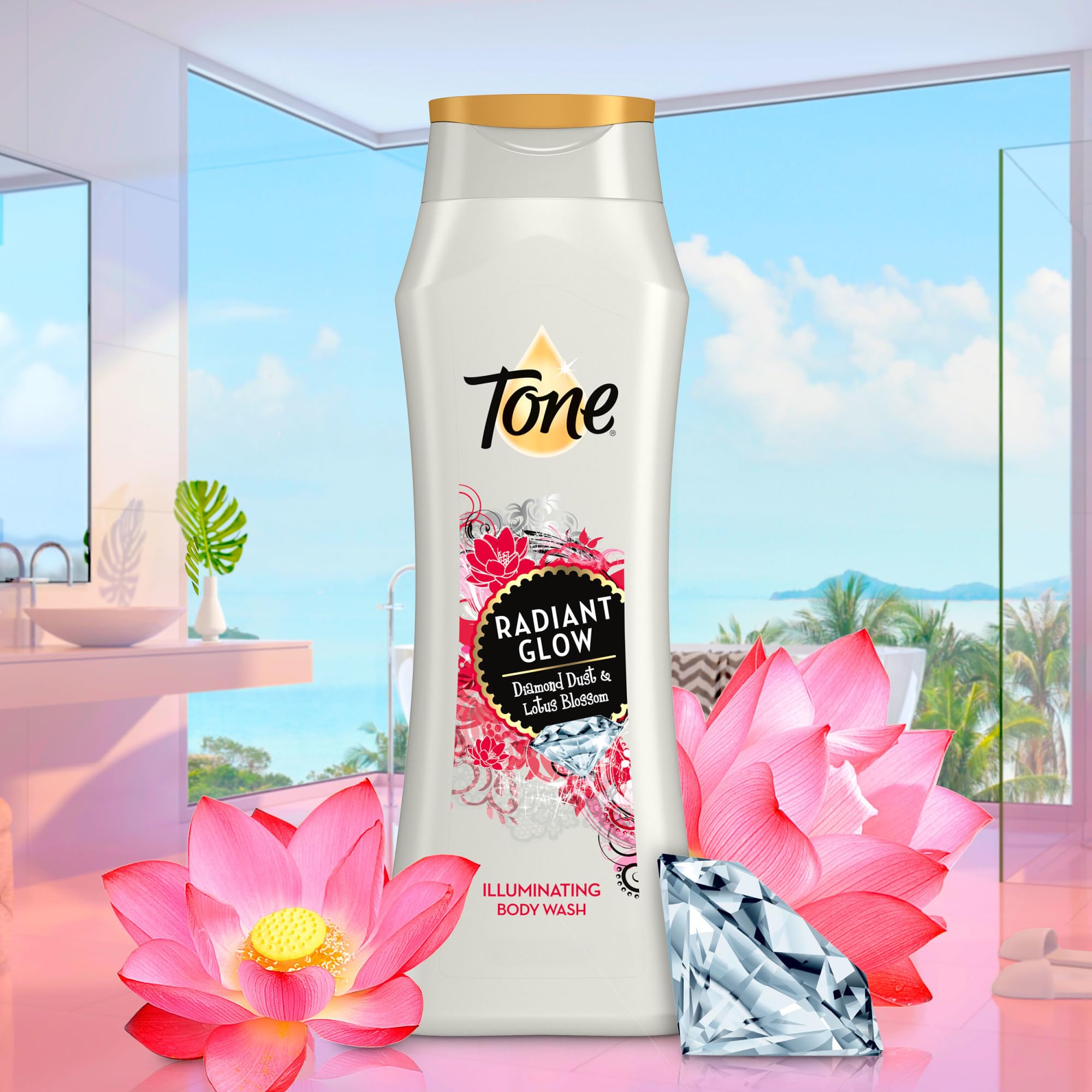 Tone Body Wash, Island Vibes, 16 fl oz (Pack of 6) | Tone Body Wash, Island Vibes Tropical Scent, 16 fl oz, Pack of 6