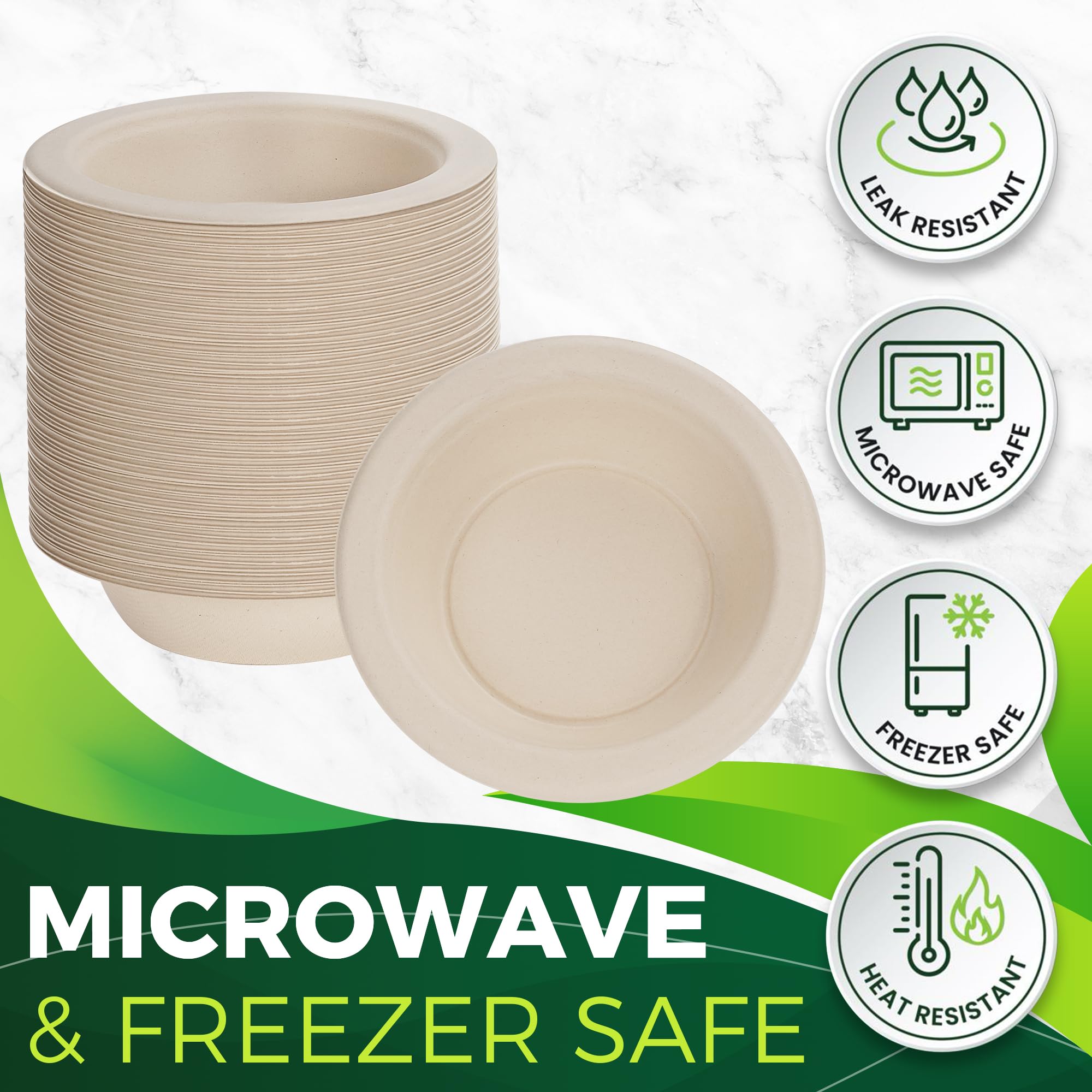 4oz Disposable Paper Cups [100-Pack], Sturdy Small/Mini Paper Cups/bowls, Perfect for Dip Sauce, Tasting and Snacks, 100% Compostable Sample Cups