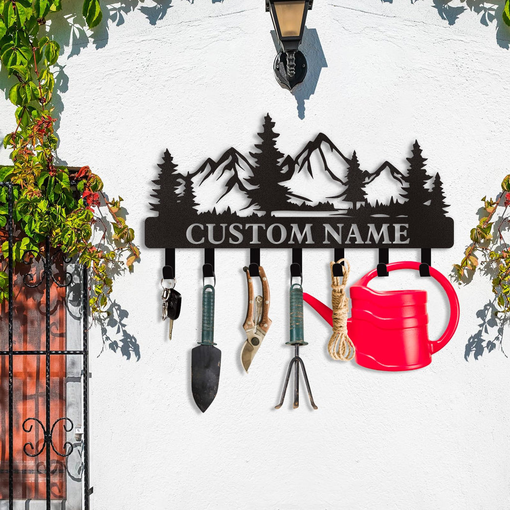 Dyoart Personalized Couple's Name Key Rack, Wall Mounted Metal Key Holder for Housewarming Gifts,ignent Bedding