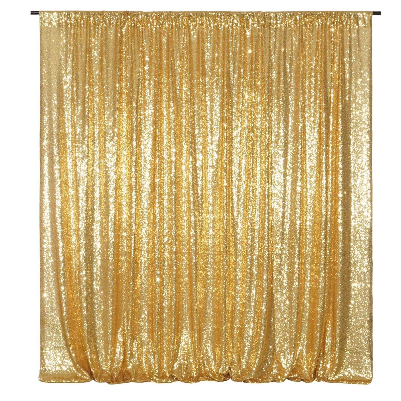 Poise3EHome Baby Blue Sequin Backdrop Curtain, 2 Panels 2Ft x 8Ft Glitter Photography Background for Party Baby Shower Wedding Birthday Christmas Thanksgiving Halloween Decoration