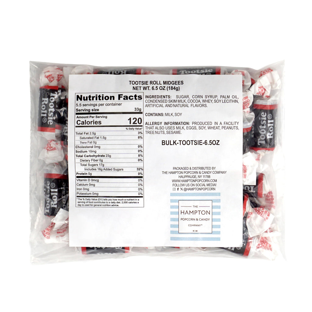 TootsieMidgees & Large Mix, 2lb Bulk Bag, Mini & Large Chocolate Bars, Individually Wrapped Bulk Candy, The Hampton Popcorn & Candy Company