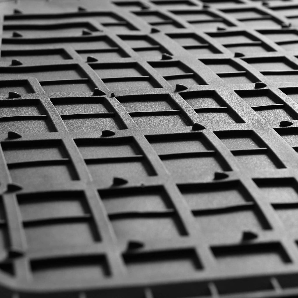 FH Group Automotive Floor Mats - Heavy-Duty Rubber Floor Mats for Cars, Universal Fit Full Set, Climaproof Floor Mats, Trimmable Floor Mats for Most Sedan, SUV, Truck Floor Mats Beige