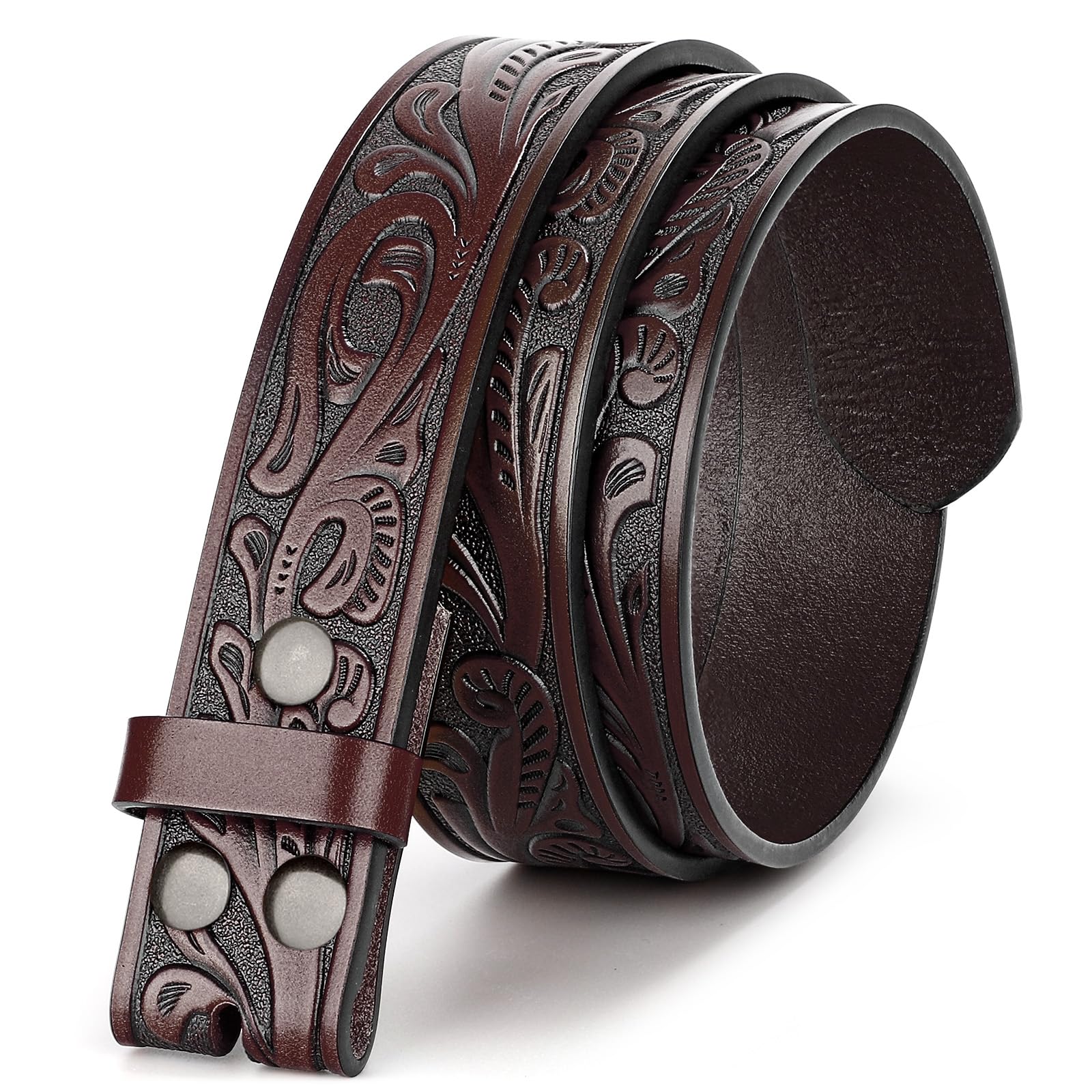 BELTROAD Western Leather Belt Strap for Men Women Cowboy Cowgirl Leather Mens Belts for Jeans Birthday Christmas Belt Gifts