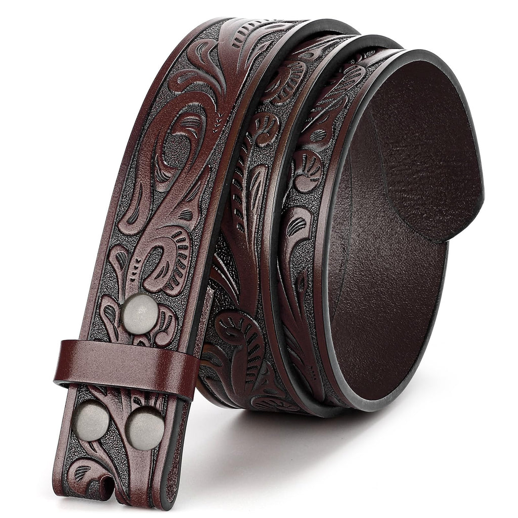 BELTROAD Western Leather Belt Strap for Men Women Cowboy Cowgirl Leather Mens Belts for Jeans Birthday Christmas Belt Gifts