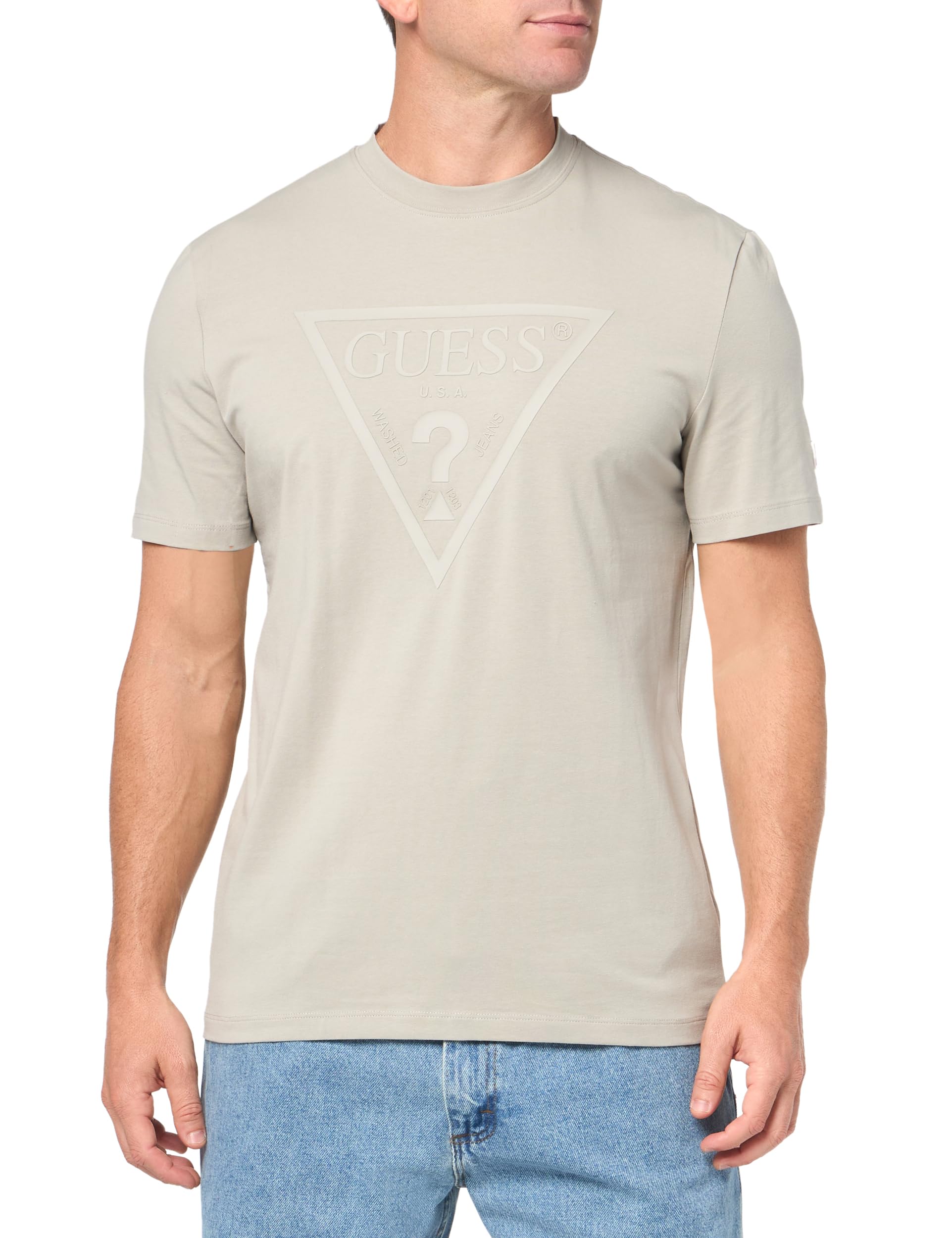 Guess Men's Eco Tonal Logo Short Sleeve T-Shirt