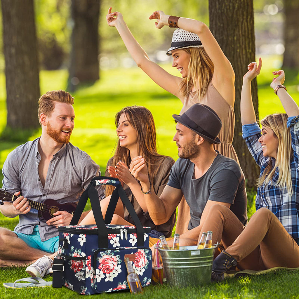 Femuar Lunch Bags for Women/Men, Insulated Lunch Bag for Work Office Picnic - Large Lunch Cooler Bag Leakproof Lunch Box with Adjustable Shoulder Strap for Adults - Grey (15L)