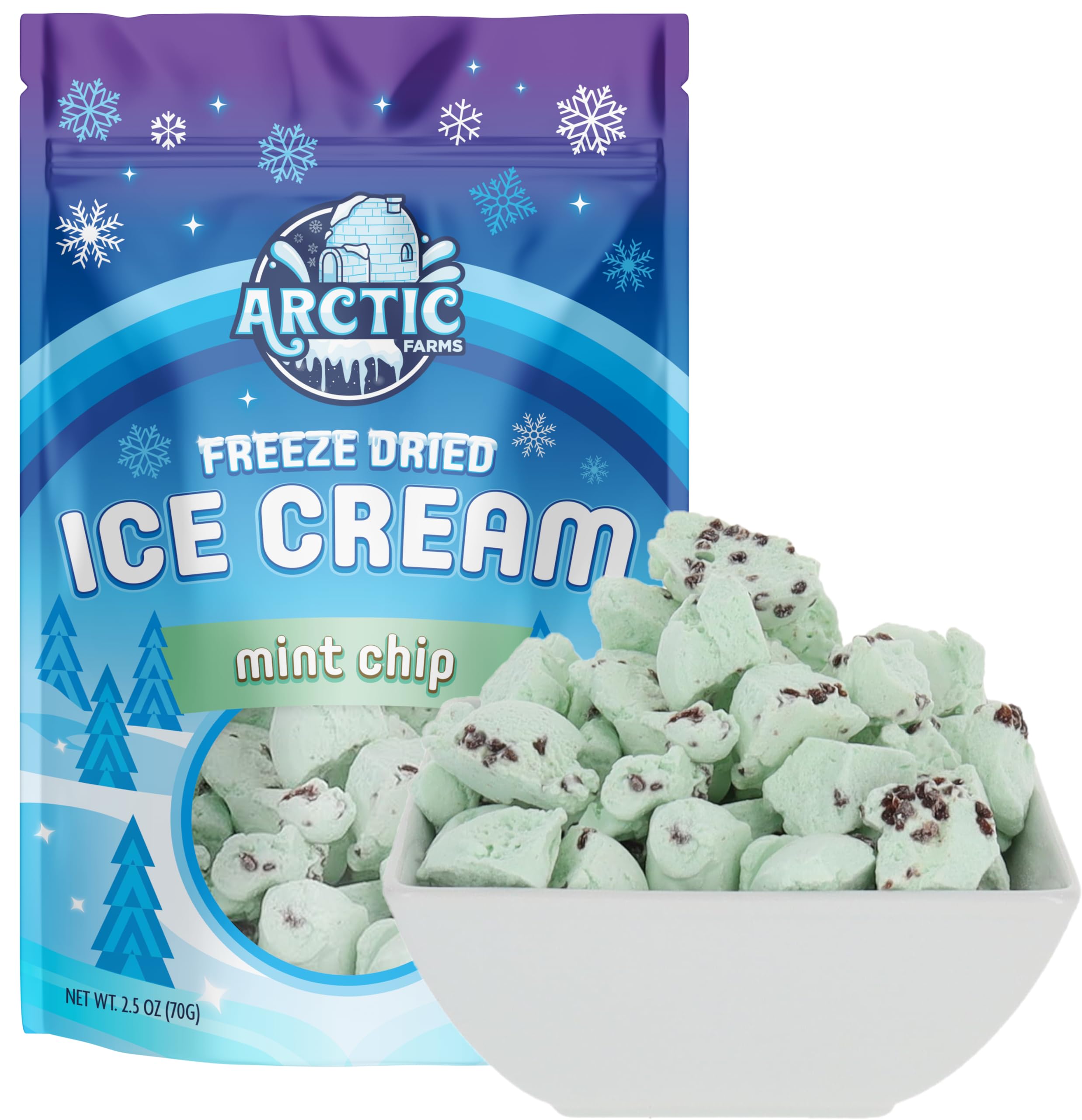 Arctic Farms Freeze Dried Ice Cream Bits Bagged and Boxed - Does Not Melt (1lb, S'mores)
