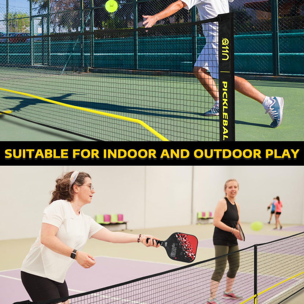 A11N SPORTS Designed for All Weather Conditions with Steady Metal Frame and Strong PE Net, Regulation Size Net with Carrying Bag- 22’ Wide x 36” Tall, Indoor/Outdoor Use