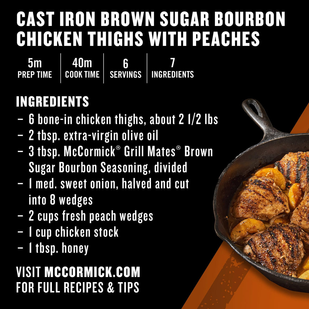 McCormick Grill Mates Brown Sugar Bourbon Seasoning, 3 oz