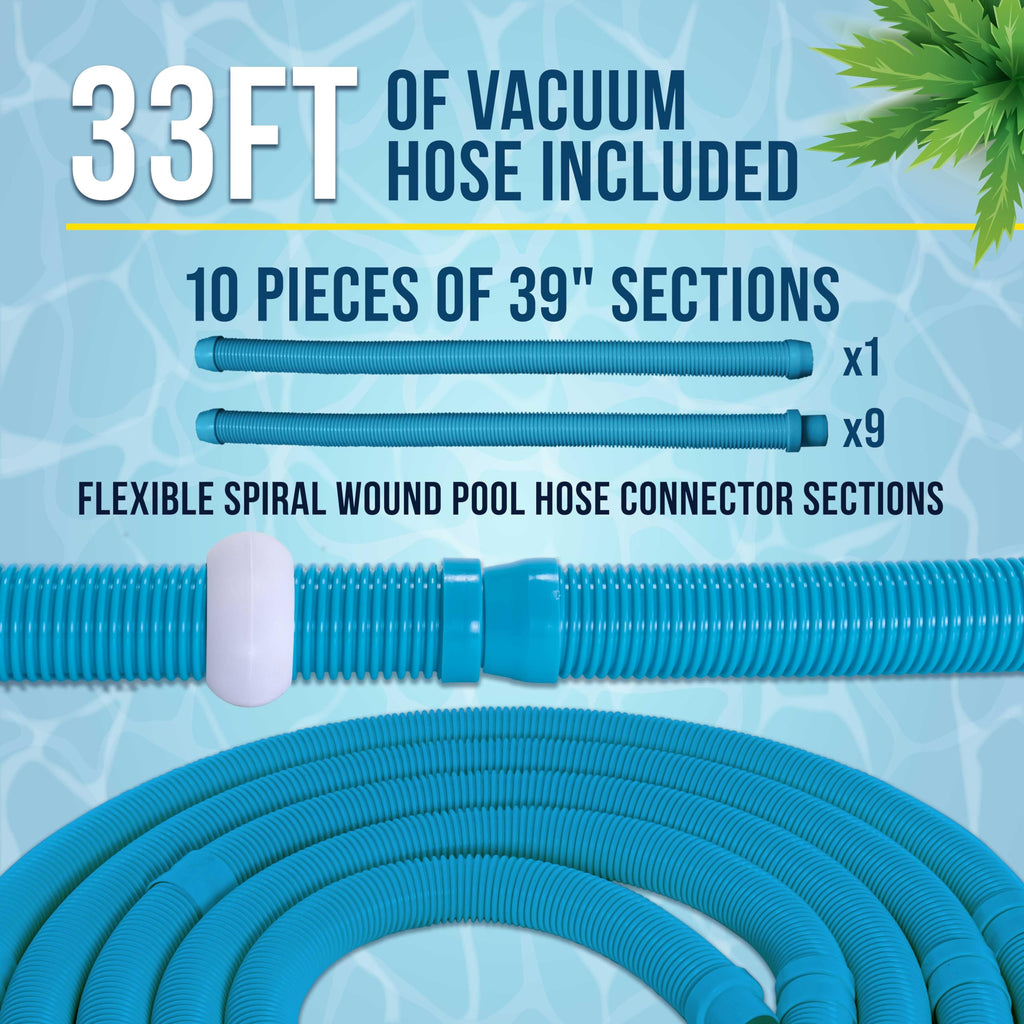U.S. Pool Supply Octopus Suction Pool Cleaner, Inground Automatic Pool Vacuum Cleaner with Hose - Swimming Sweeper Vac Cleaning Suction-Side Cleaners - Auto Creepy Sweeps Removes Debris, Leaves Cleans