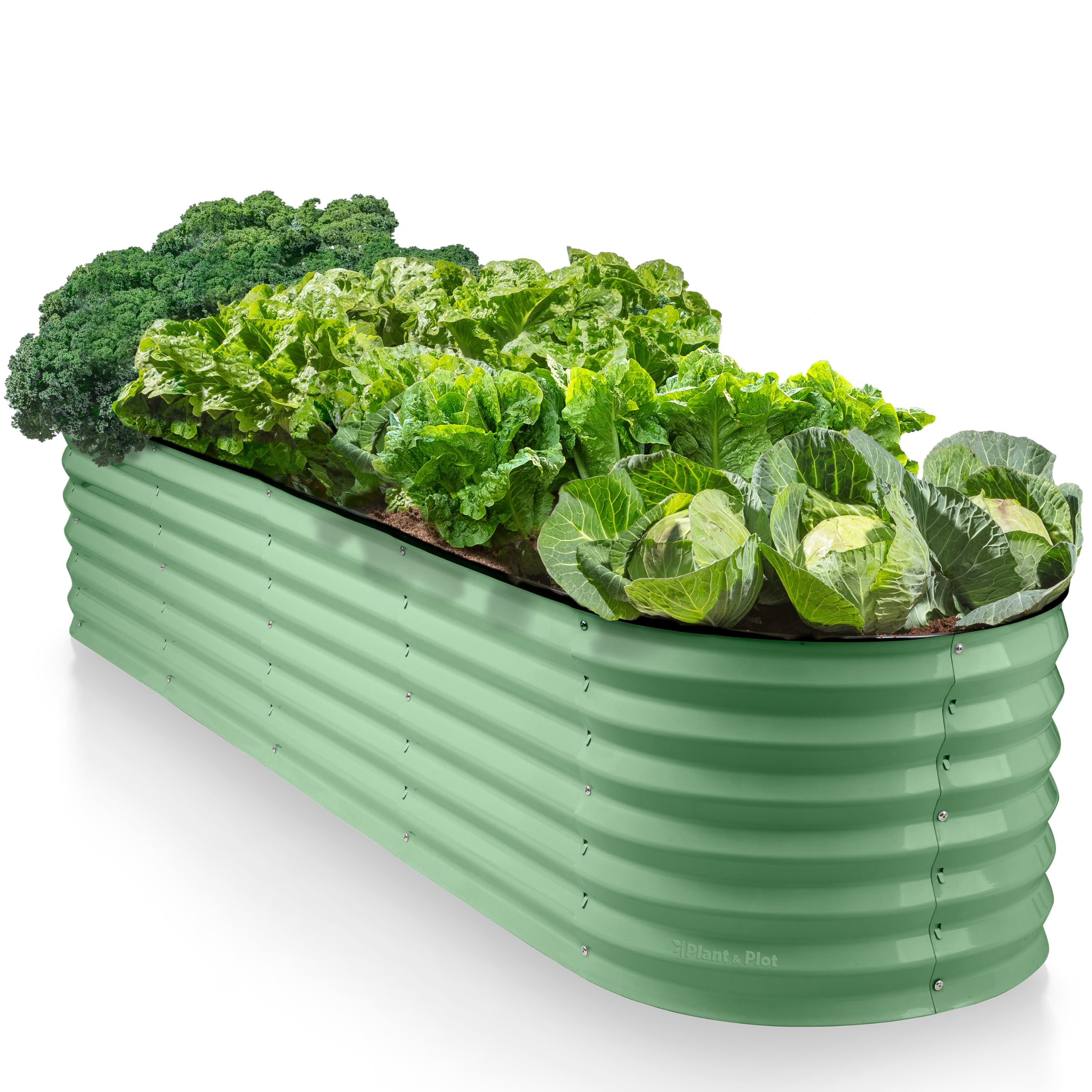 9-in-1 Galvanized Steel Raised Garden Bed // 8×2×1.5 ft Modular Planter for Gardening, Vegetables, Flowers // 18" Tall Metal Raised Garden Beds Outdoor (Dark Green) // Patented Design Planter Box