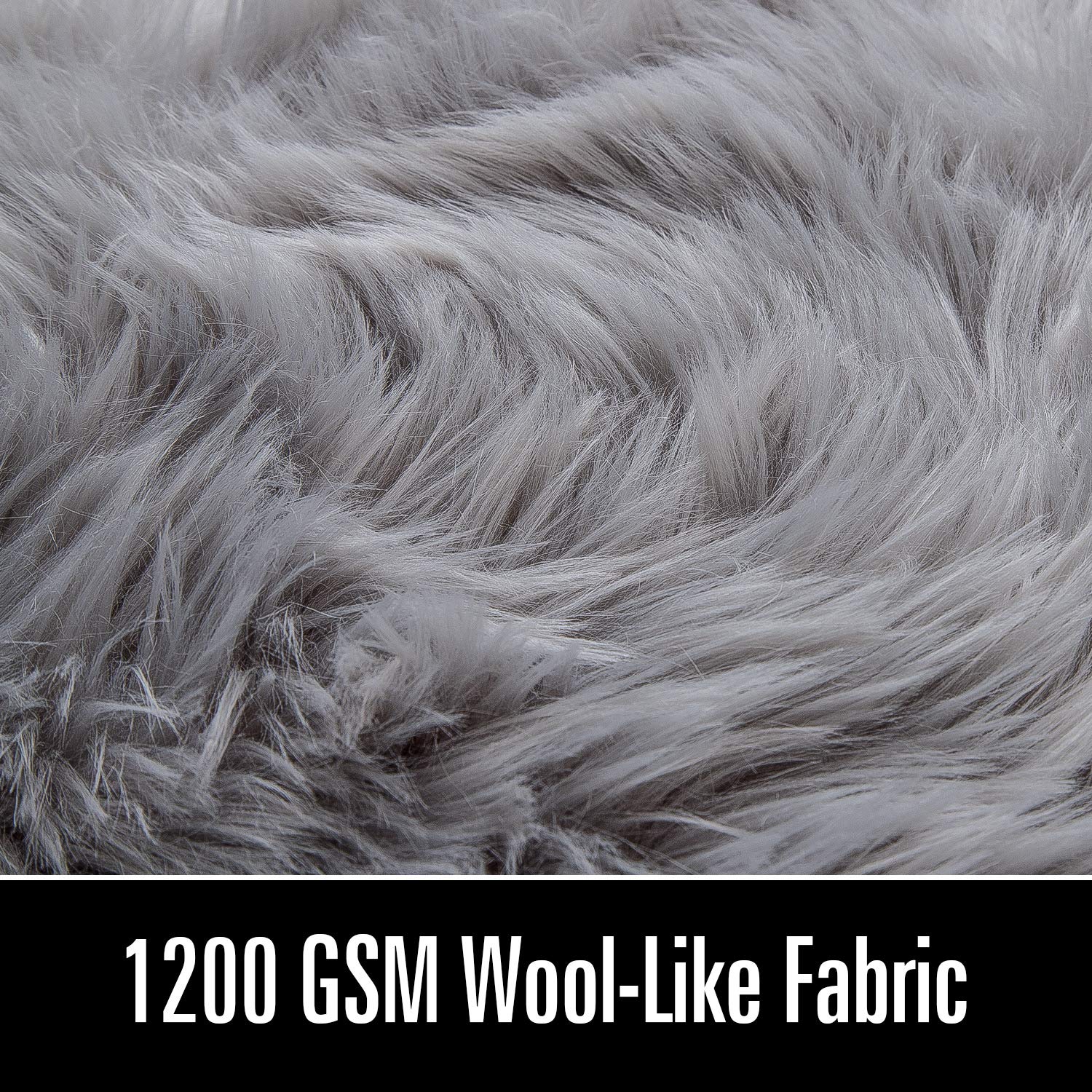 LOCHAS Soft Fluffy Faux Fur Rugs for Bedroom Bedside Rug 2x3 Feet, Washable, Furry Sheepskin Area Rug for Living Room Girls Room, Luxury Shag Carpet Home Decor, Beige
