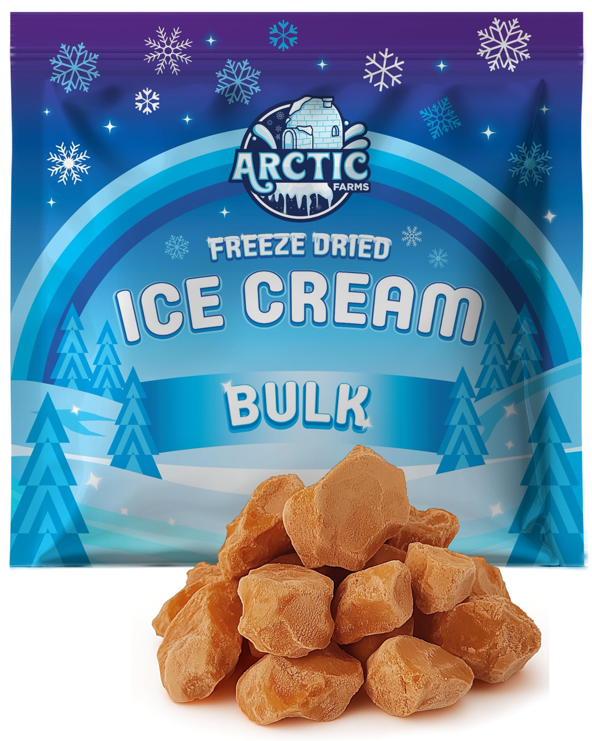 Arctic Farms Freeze Dried Ice Cream Bits Bagged and Boxed - Does Not Melt (1lb, S'mores)