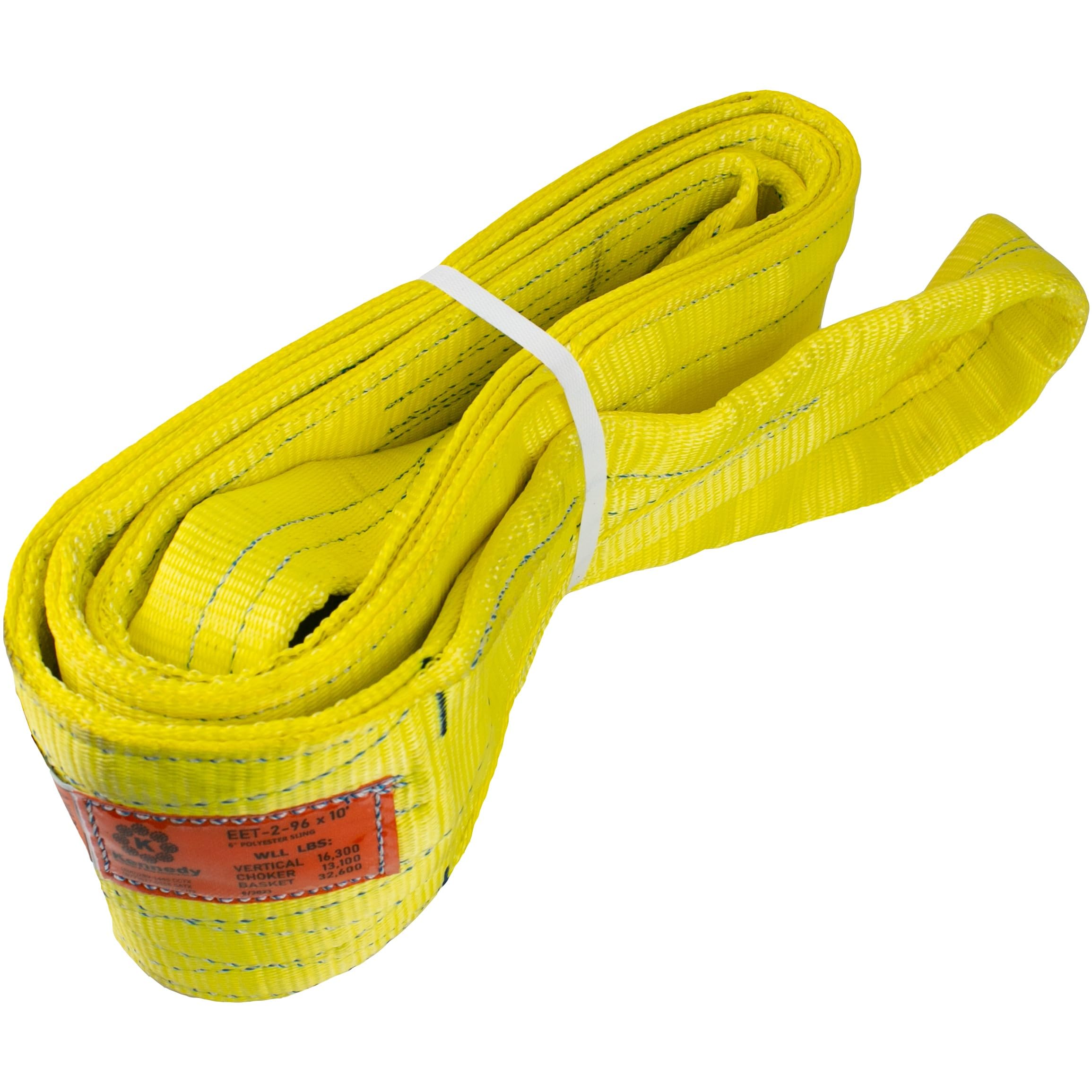 Kennedy Wire Rope & Sling Company 1" x 2' 2-Ply Twist Eye Polyester Lifting Sling (Various Sizes in Listing) Made in The USA
