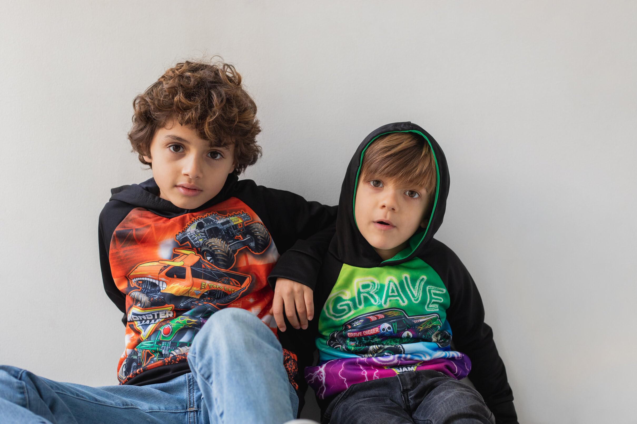 Monster Jam Boys' Fleece Pullover Hoodie Toddler to Big Kid