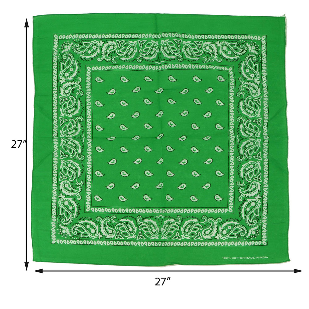 Motique Accessories Extra Large Paisley Bandana 27x27 Inch