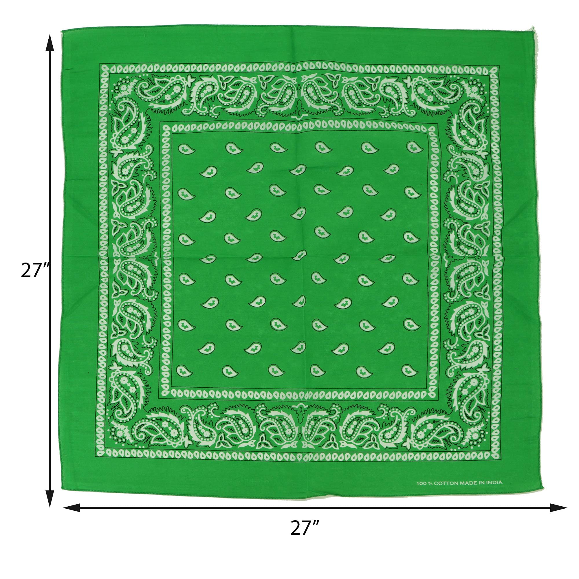 Motique Accessories Extra Large Paisley Bandana 27x27 Inch