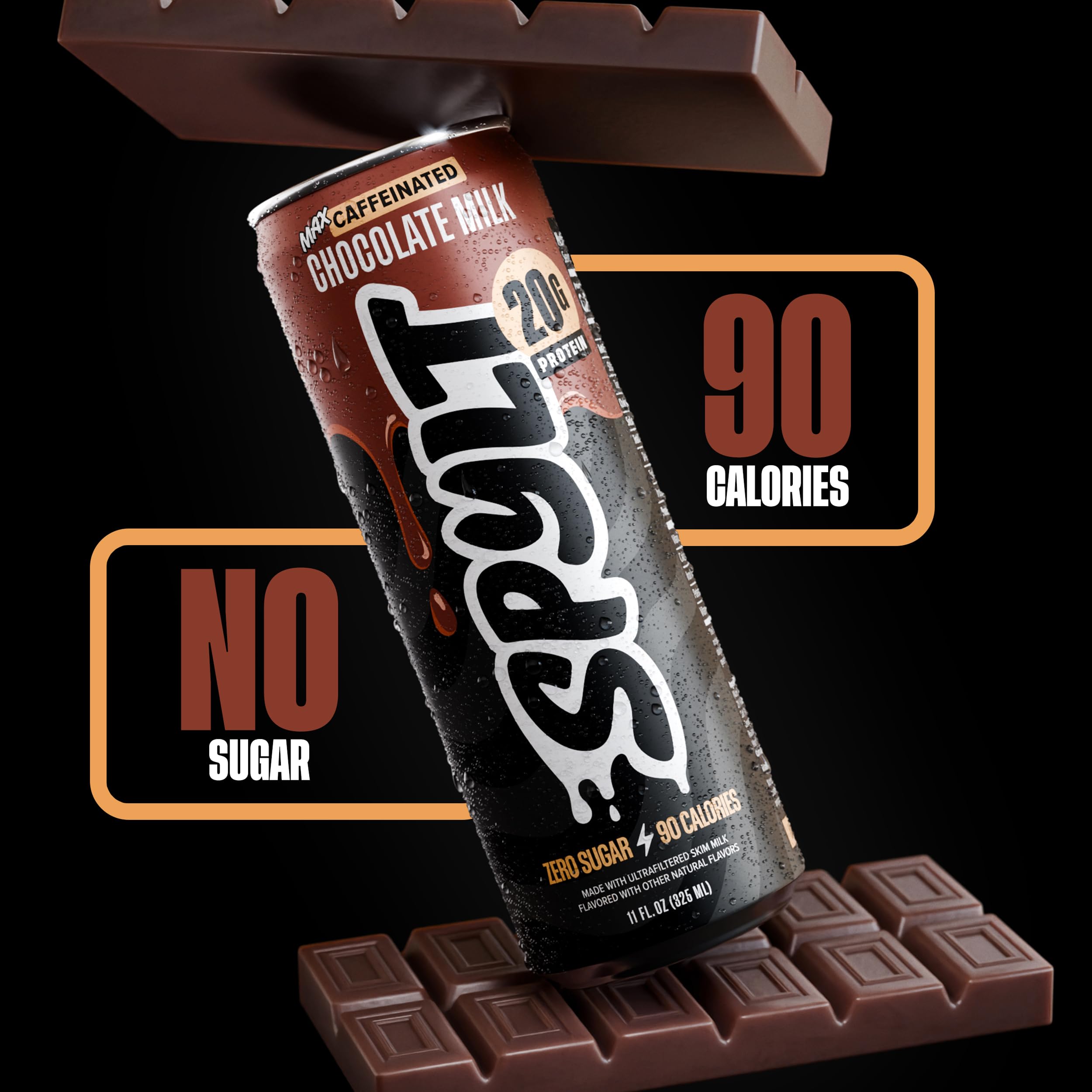 Spylt High Protein Milk - 6 Flavor Variety Pack with 60mg Caffeine & 20g Protein - 90 Calories, Ready to Drink, Sugar Free, Lactose Free Milk, Perfect for Workout Recovery & Afternoon Pick Me Up - 12 Count - Packaging May Vary