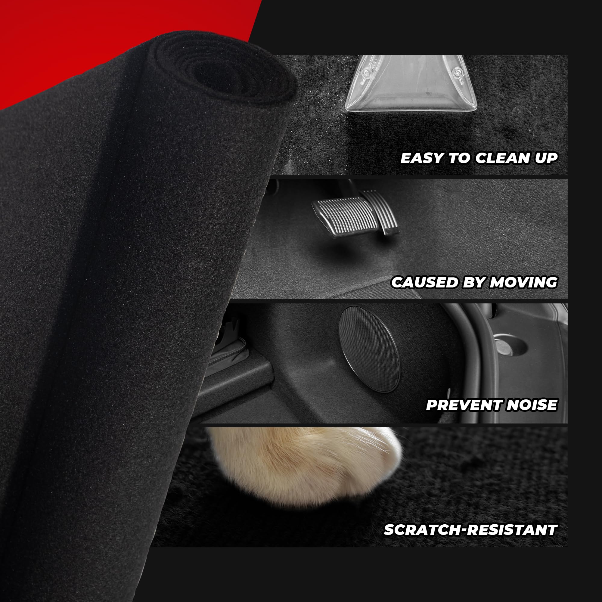 Bbox Charcoal Carpet Non-Woven Fabric | Length: 72 inch (6 ft.), Width: 43 inch (3ft 7in) | for Speaker Sub Box Carpet Home, Auto, RV, Boat, Marine, Truck & Car Trunk Liner