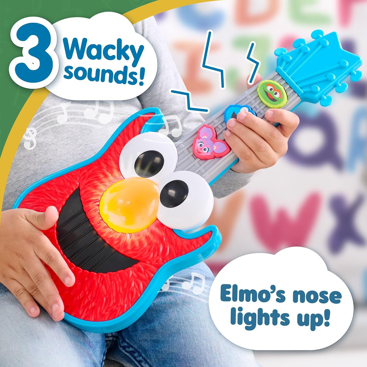 Sesame Street Rock with Elmo Guitar, Dress Up and Pretend Play, Lights and Sounds Preschool Musical Toy