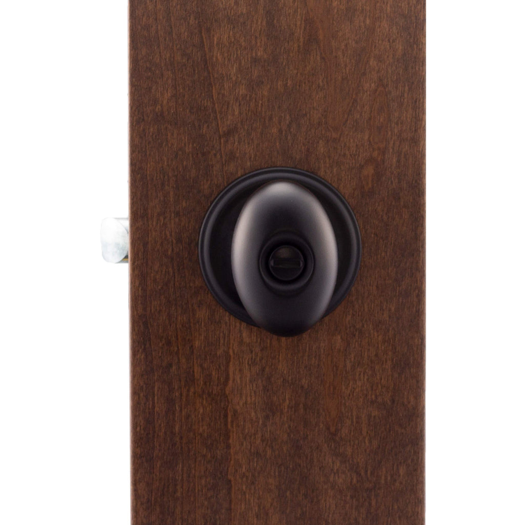 Copper Creek EK2090BC Egg Door Knob, Dummy Function, 1 Pack, in Black
