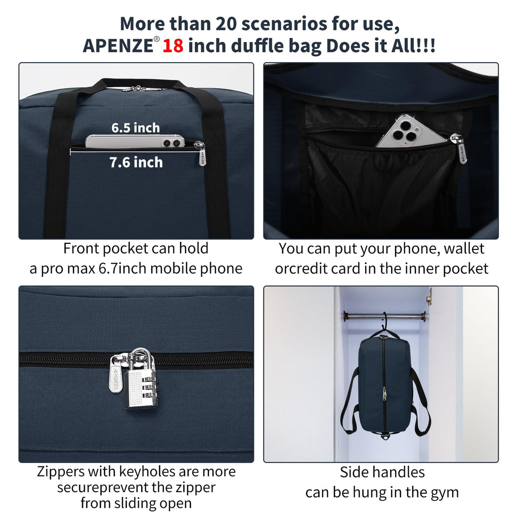 Apenze Small Gym Bag Carry On Bag - 12 in Mini Duffle Bag Lightweight for Overnight Travel(Camouflage)