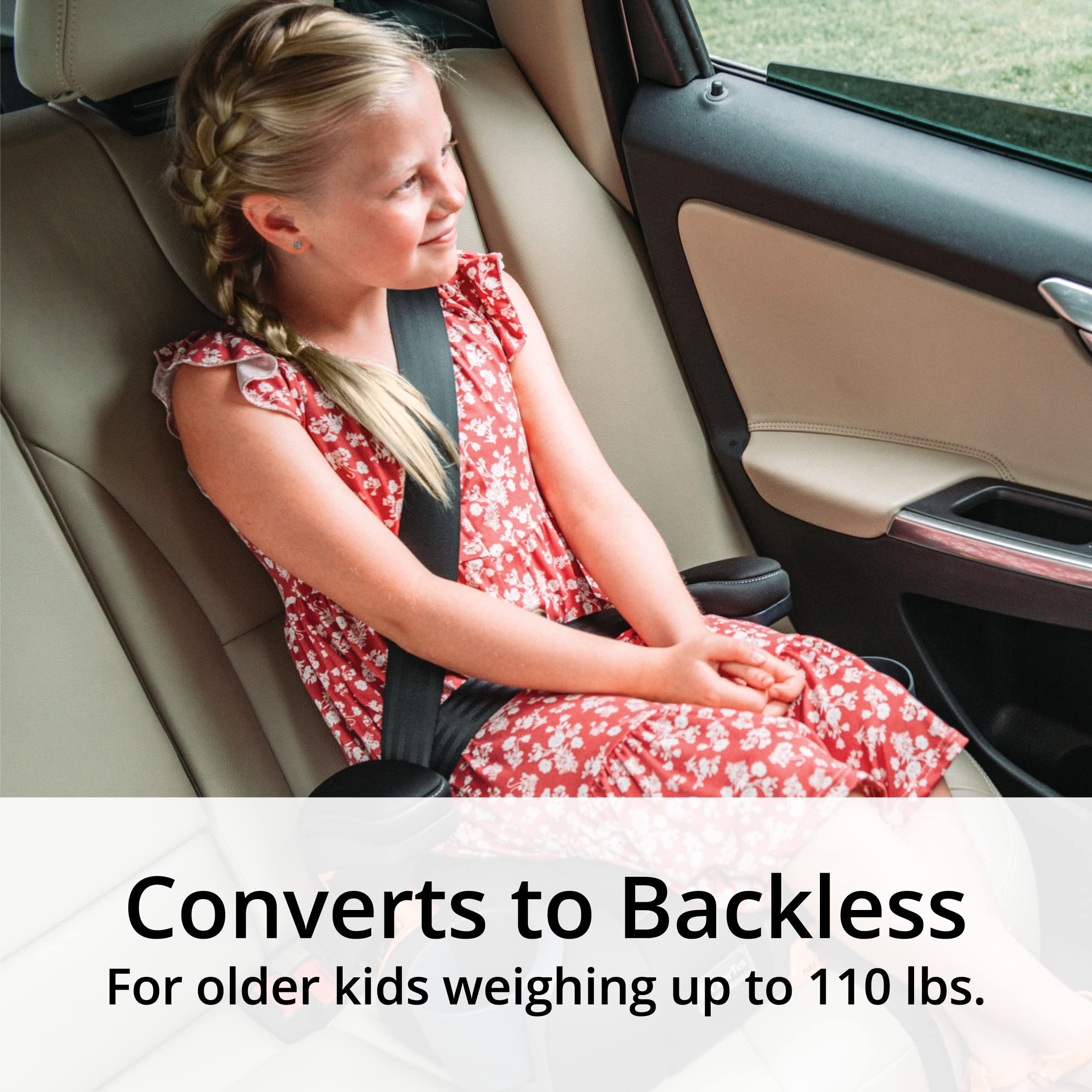 Chicco KidFit Adapt Plus 2-in-1 Belt-Positioning Booster Car Seat, Backless and High Back Booster Seat, for Children Aged 4 Years and up and 40-100 lbs., Vapor/Grey