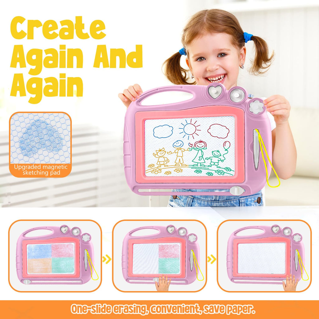 Magnetic Drawing Board, Toddler Toys for Age 1 2 3 Boys Girls, Toddler Drawing Board, Birthday Easter Christmas Halloween Kids Toy Gifts for Boys and Girls