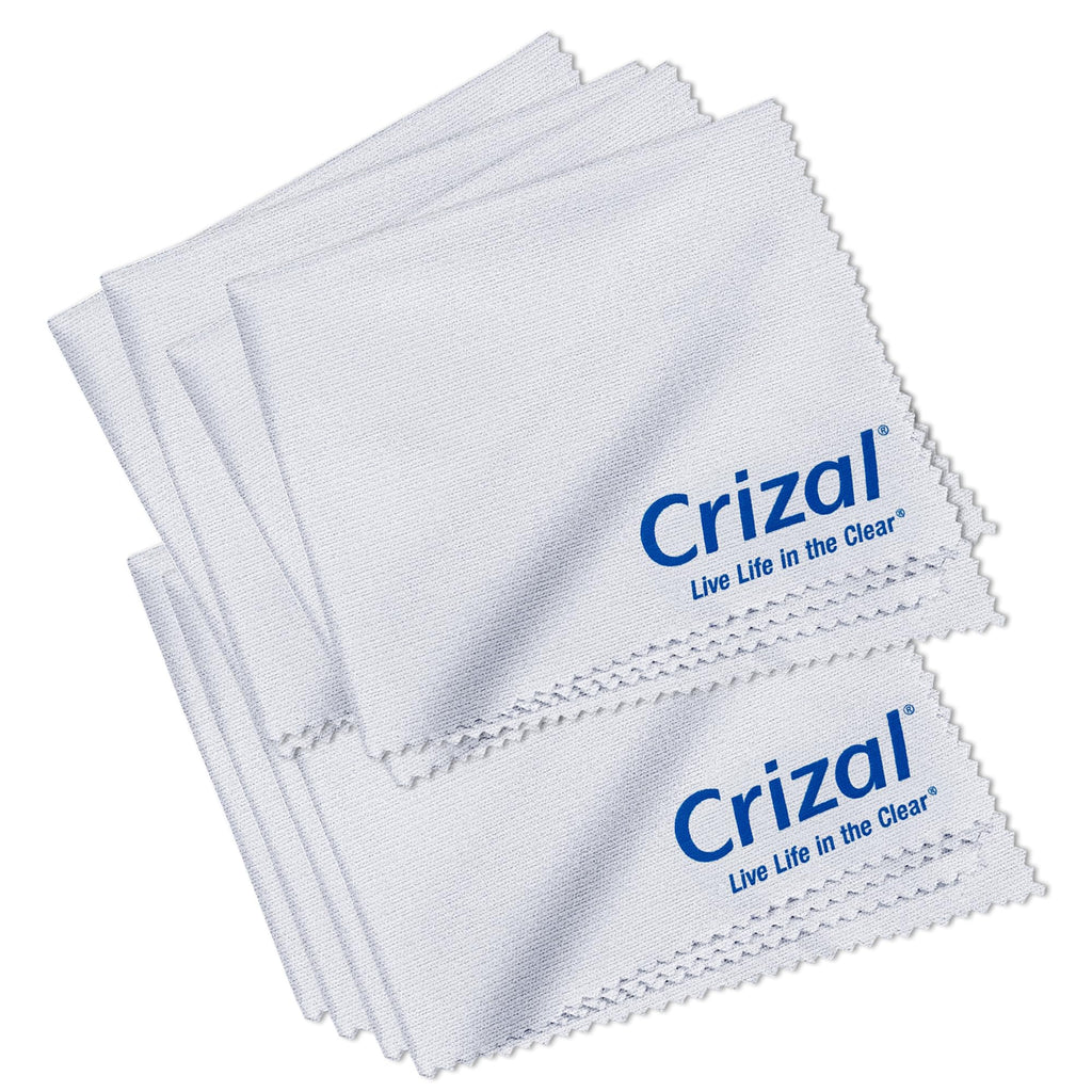 Crizal Eyeglass Cleaning Cloths – 12 Pack Premium Microfiber – Designed & Tested for AR-Coated Lenses – Trusted by Optical Professionals