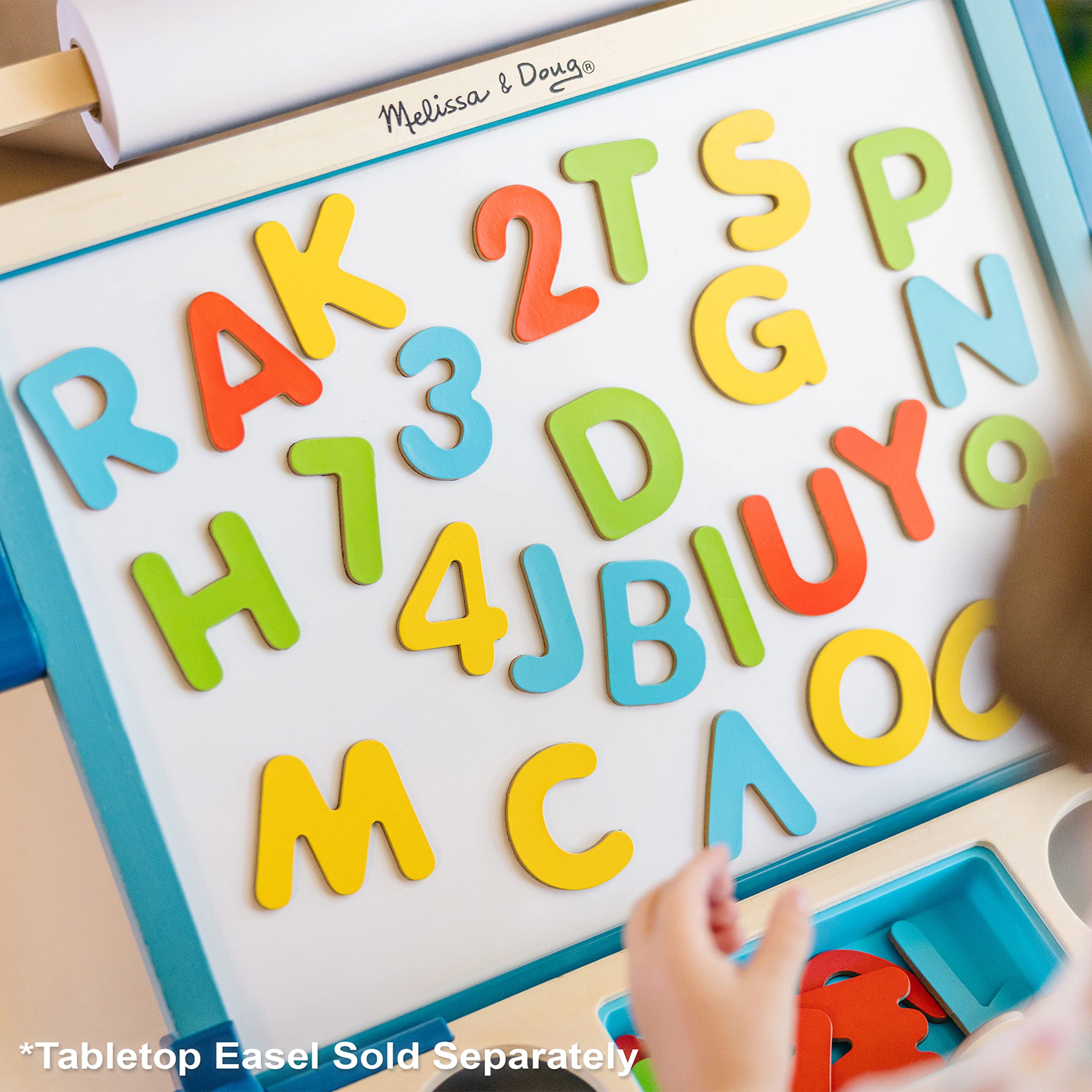 Melissa & Doug 52 Wooden Alphabet Magnets in a Box - Uppercase and Lowercase Letters