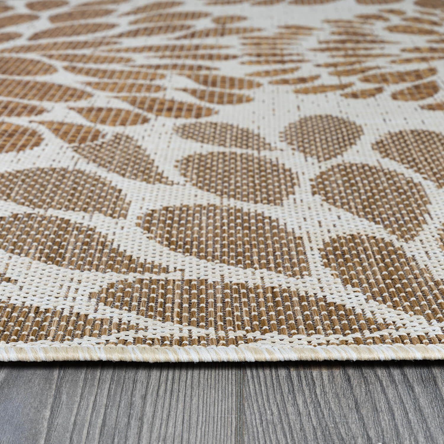 Beverly Rug Outdoor Rug 5x7 Modern Bordered Area Rugs for Indoor and Outdoor Patio Deck Porch Garden Waterproof Weather Sun Resistant Washable Outside Carpet (5 x 7 Beige)