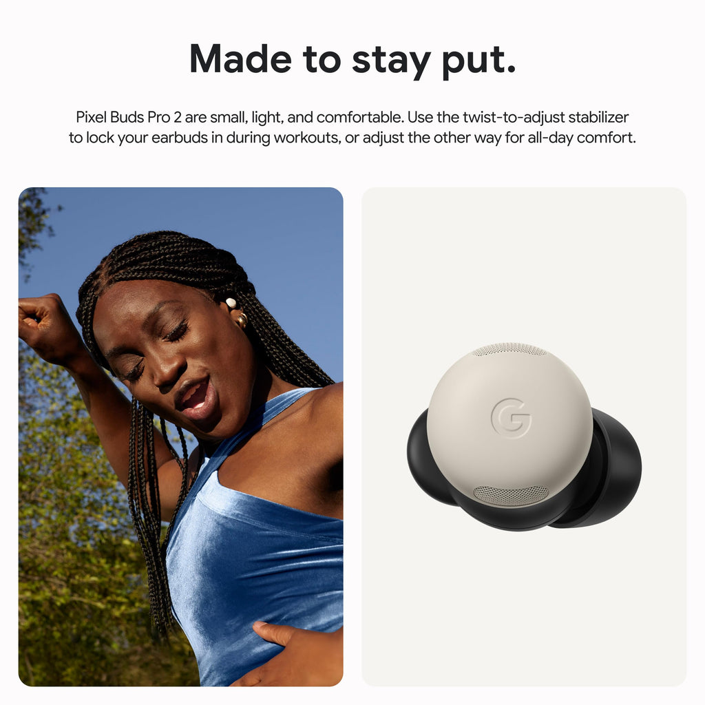 Google Pixel Buds Pro 2 - Wireless Bluetooth Earbuds with Pro-Level Active Noise Cancellation - Built for Gemini, Your Google AI Assistant - Hazel