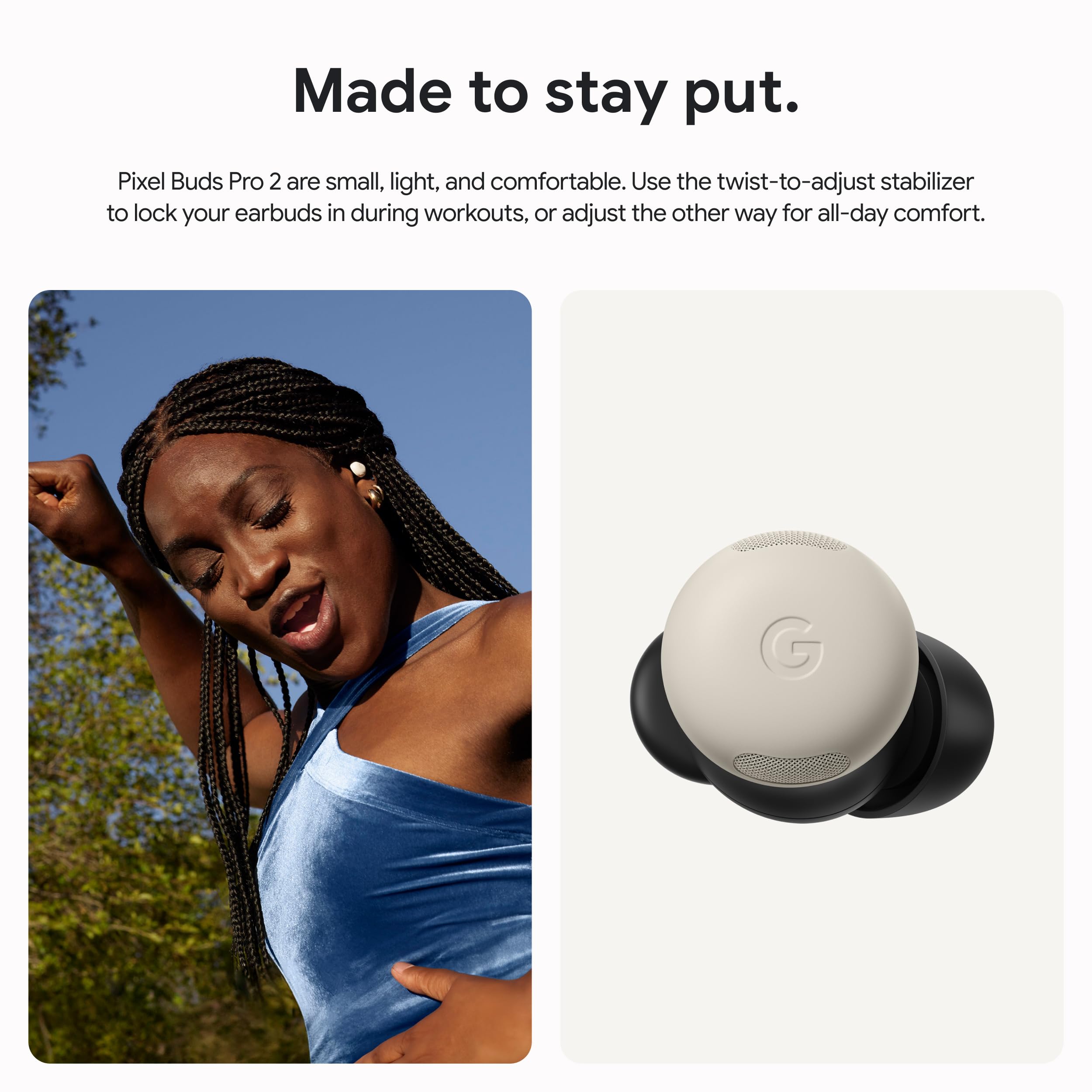 Google Pixel Buds Pro 2 - Wireless Bluetooth Earbuds with Pro-Level Active Noise Cancellation - Built for Gemini, Your Google AI Assistant - Hazel