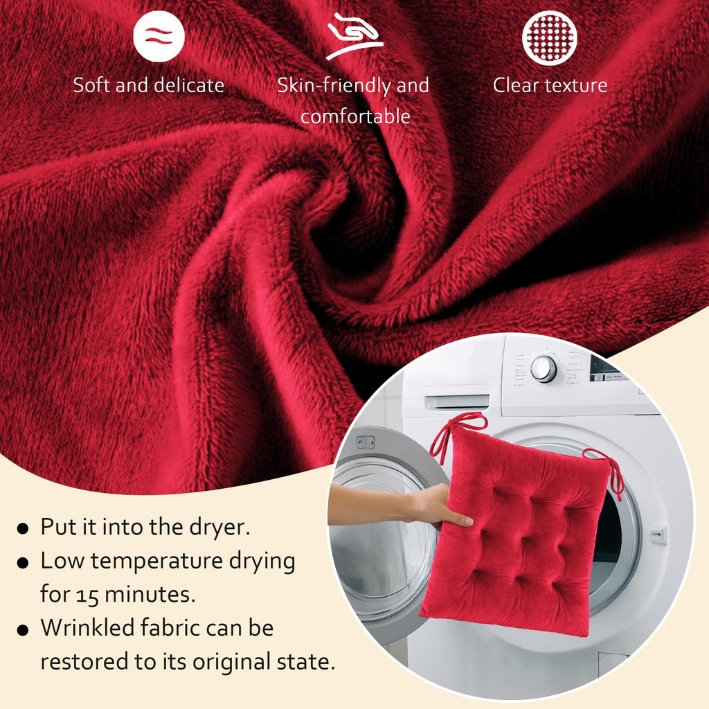 ELFJOY Rocking Chair Cushion Large Rocking Chair Pads with Ties Premium Tufted High Back and Seat Cushion 2 Piece Set Black