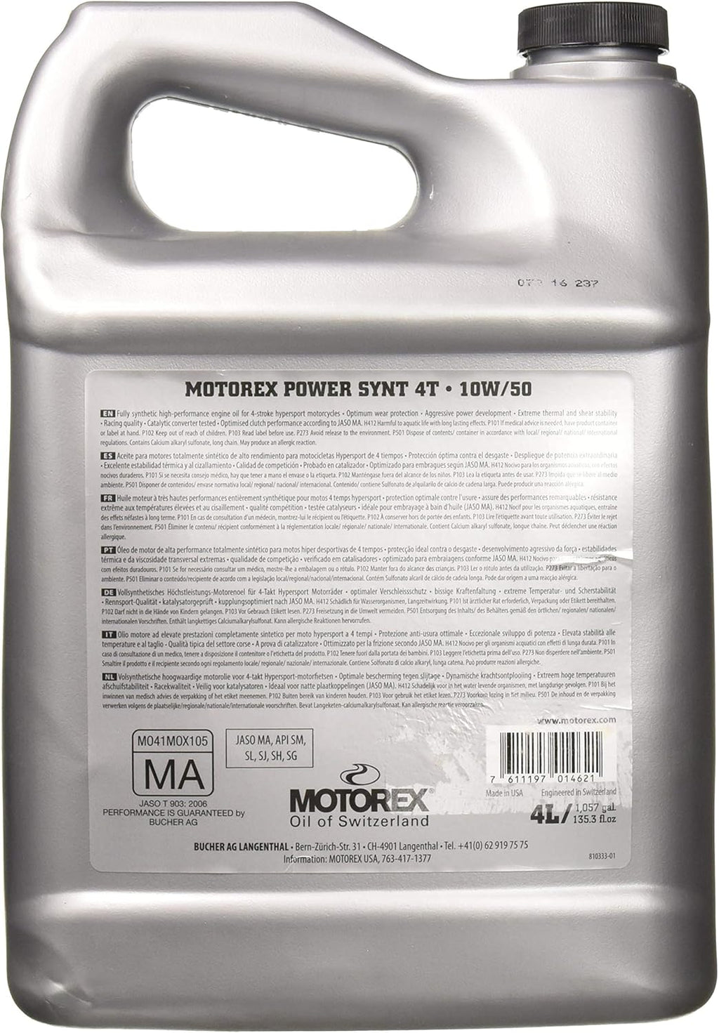 Motorex Power Synthetic 4T Motor Oil 10W-50 4 Liter