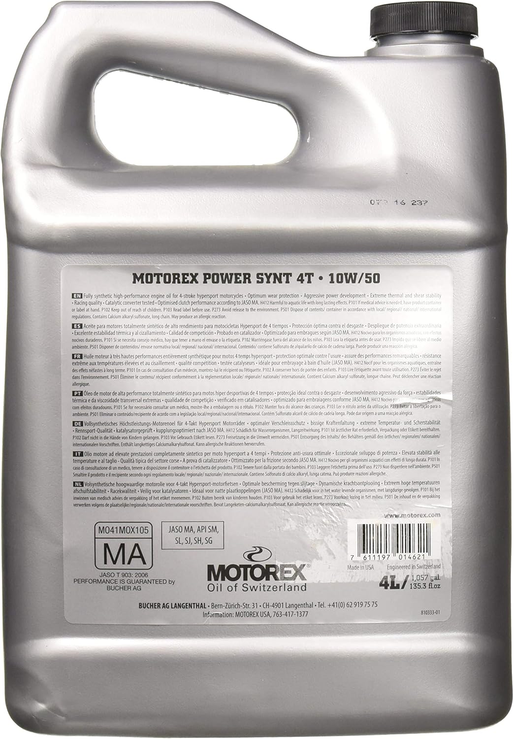 Motorex Power Synthetic 4T Motor Oil 10W-50 4 Liter