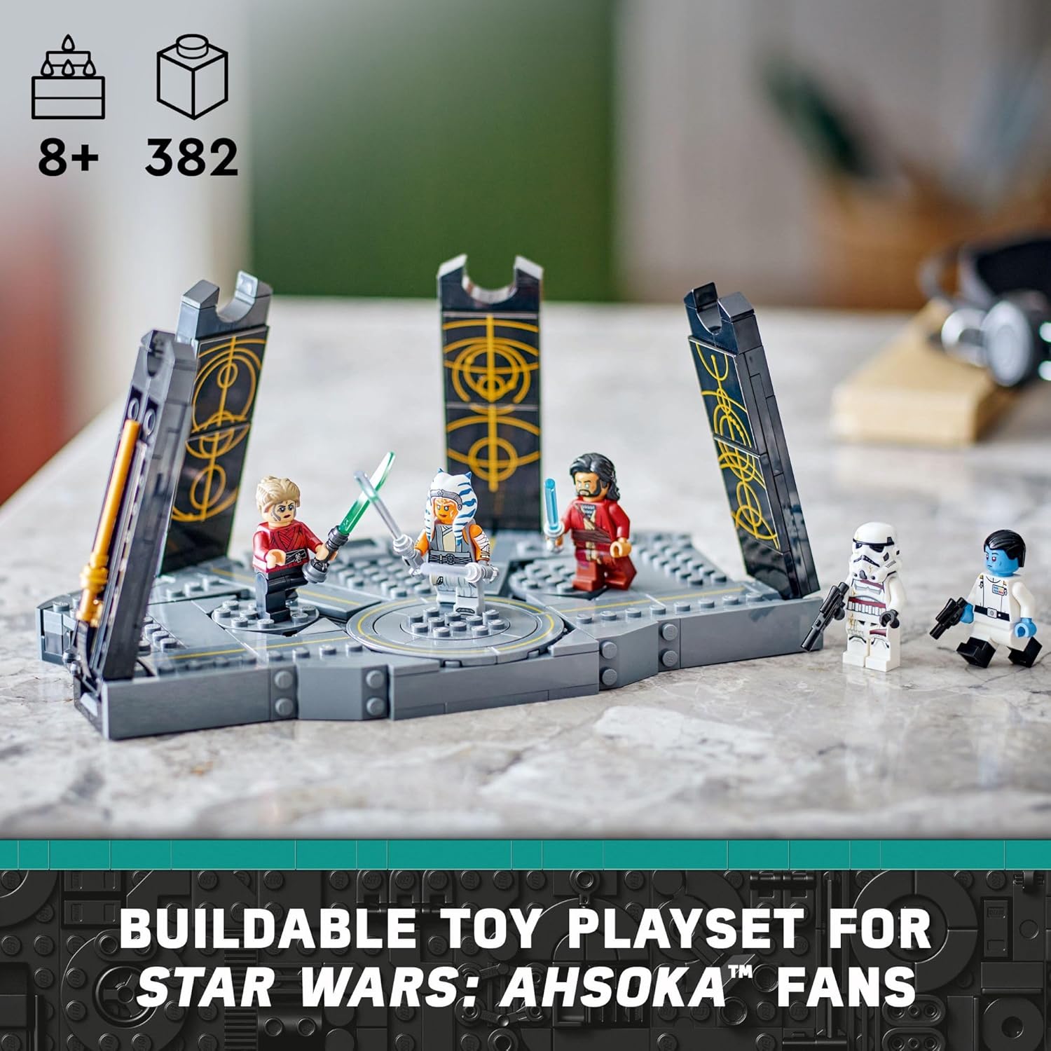 LEGO Star Wars Ahsoka Tano’s Duel on Peridea Building Toy for Kids, Collectible Toy with 5 Star Wars Minifigures Including Grand Admiral Thrawn & Ahsoka, Fun Gift for 8 Year Old Boys & Girls, 75385